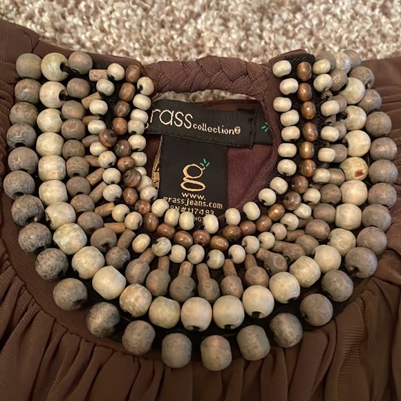 Grass collection strapless beaded top - small - Picture 2 of 3